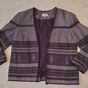 Loft Navy & White Casual Blazer- Large